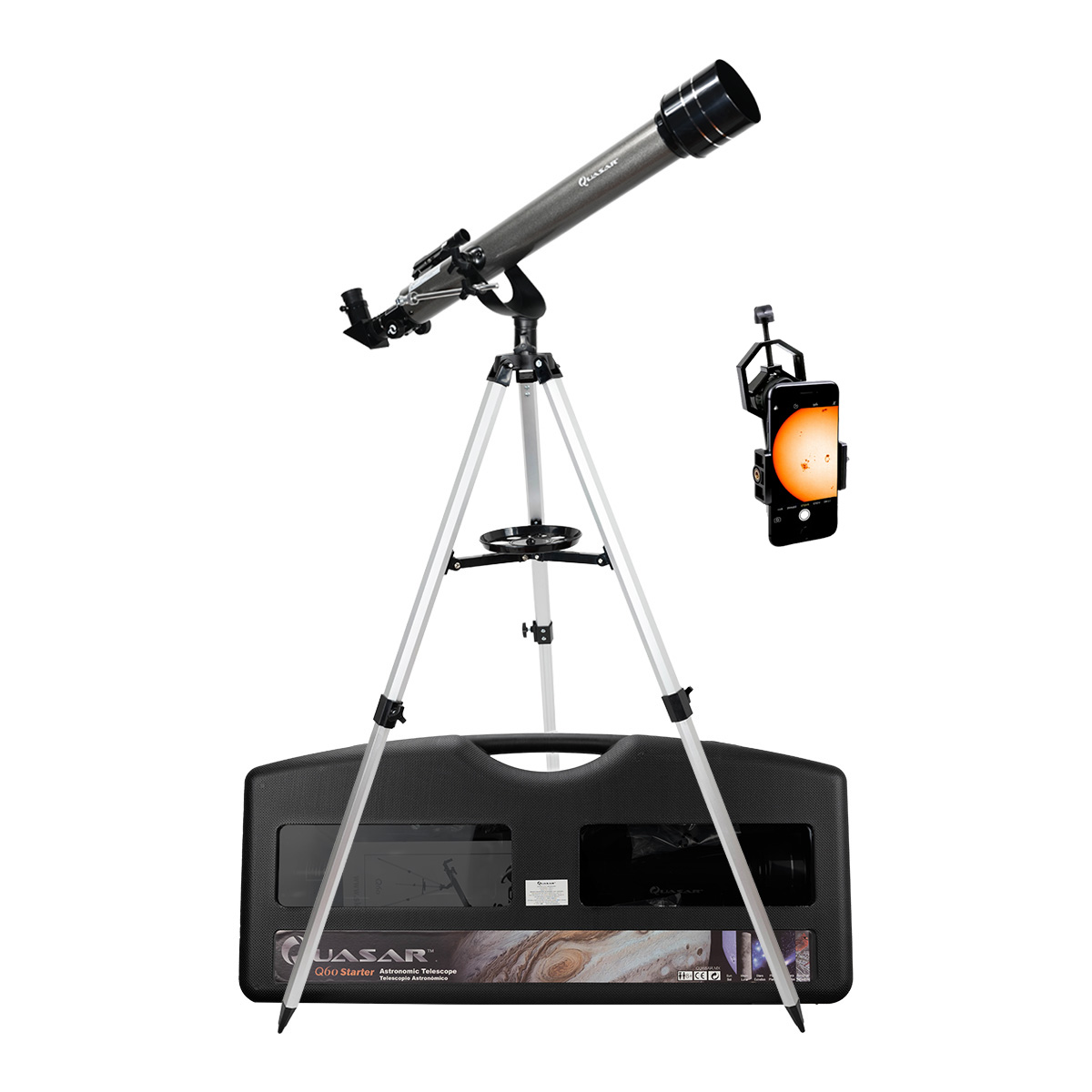 Q60 Adap Telescopio Quasar Starter Q60 Con Adaptador Smartphone - Imagen 1